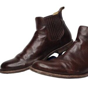 Frye Philip Chelsea Dark Brown Leather Men's Pull On Ankle Dress Boots Sz 8.5